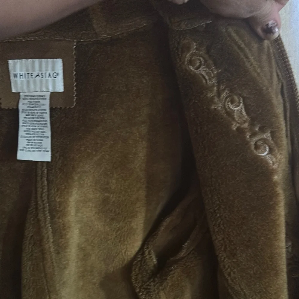 White Stag Brown Faux Fur Trimmed Jacket - Picture 14 of 16